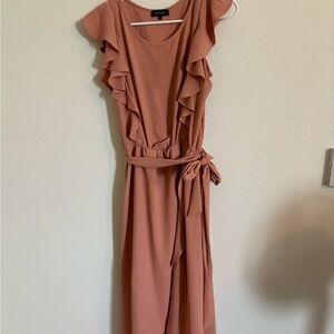 Ruffled Pink Dress, nursing friendly